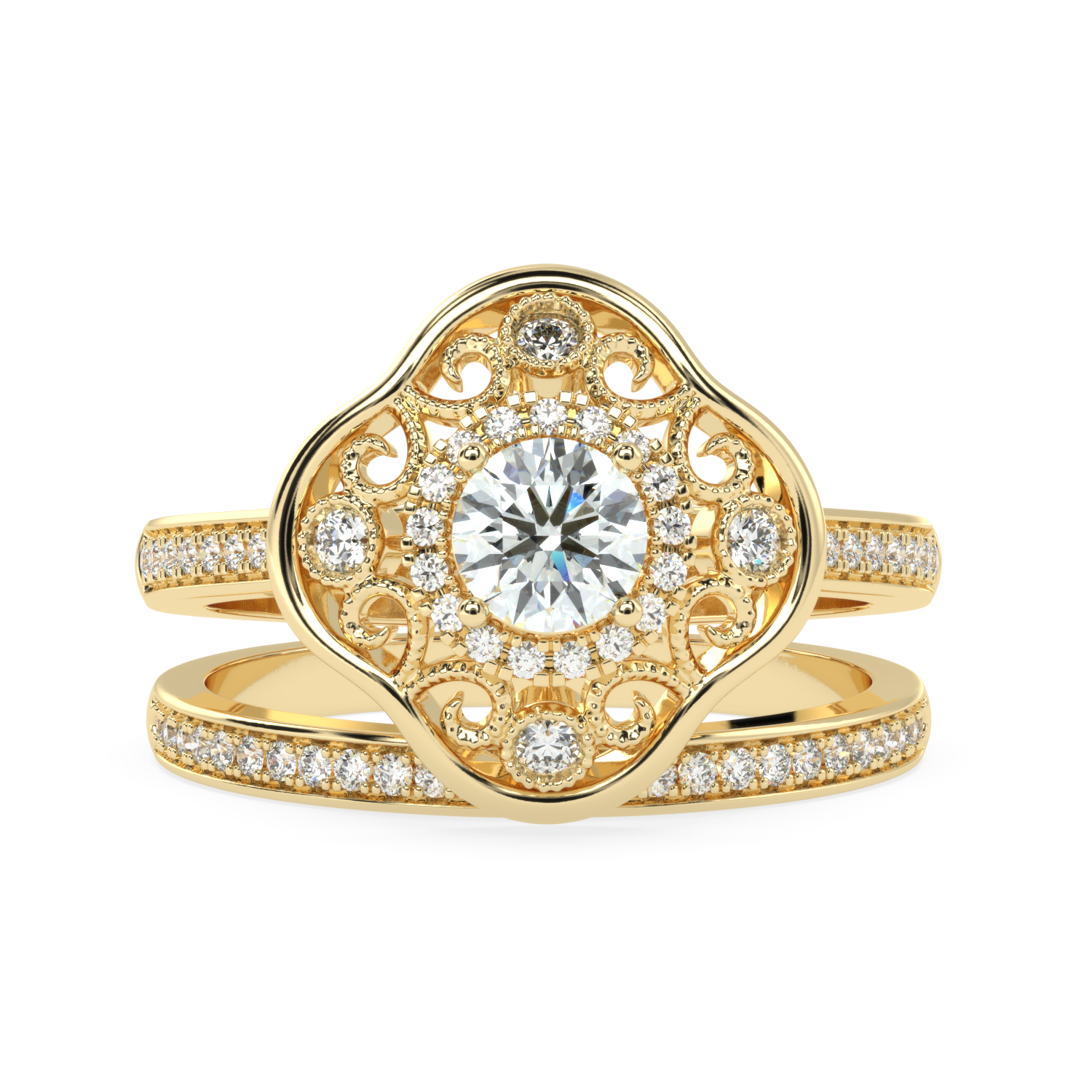 Buy 0.63Ct Vintage Natural Diamond Ring in |  SolitaireKart